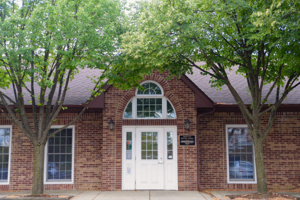 Front photo of brick bartlett dental office building